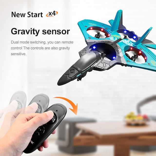 Four-rotor remote control drone fighter foam glider primary school students toy plane
