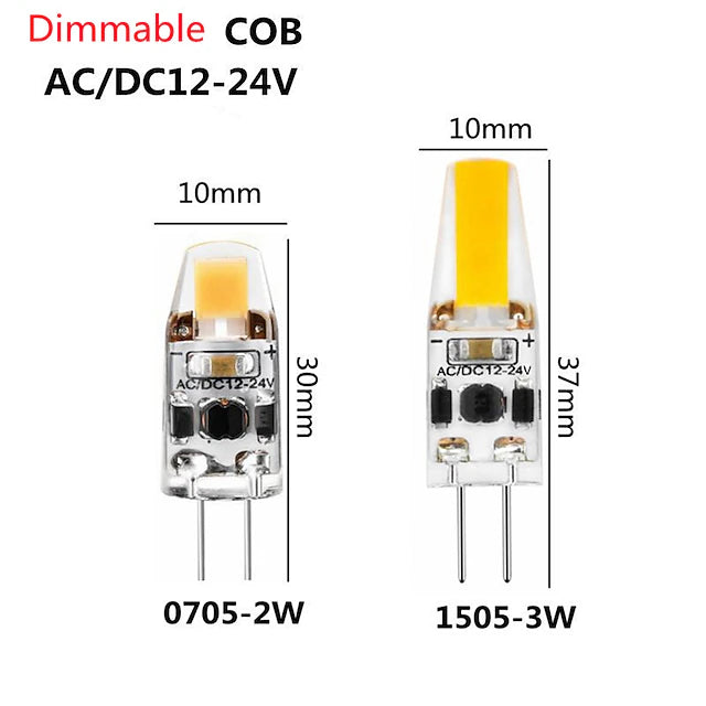 10pcs LED G4 Bulb AC/DC12-24V COB LED Light Replace Traditional of Halogen