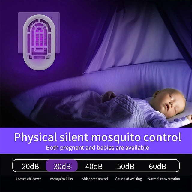 1pc Electronic Mosquito Killer Device Low Noise Baby Room Pest Control Bug Zapper