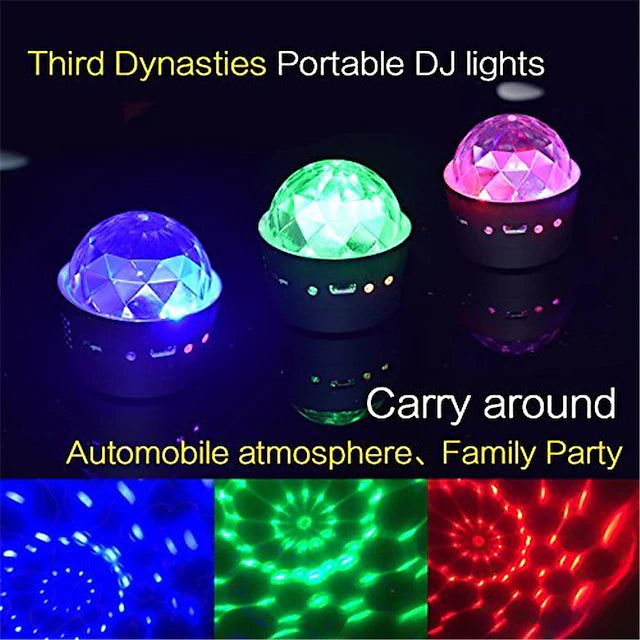 2pcs / 1pcs Car DJ lights Wireless Disco Ball Lights Battery Operated
