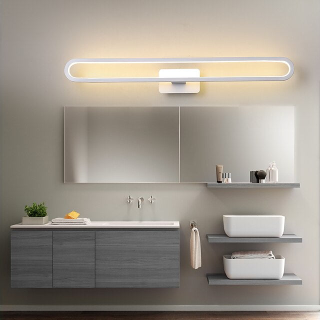 LED Wall Lamps 20W 50cm Aluminum Wall Sconces with Acrylic Lampshade for Bathroom