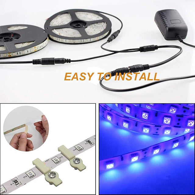 LED Strip Light 2X5M 32.8ft LED UV Black Light Strip Kit 600 Units