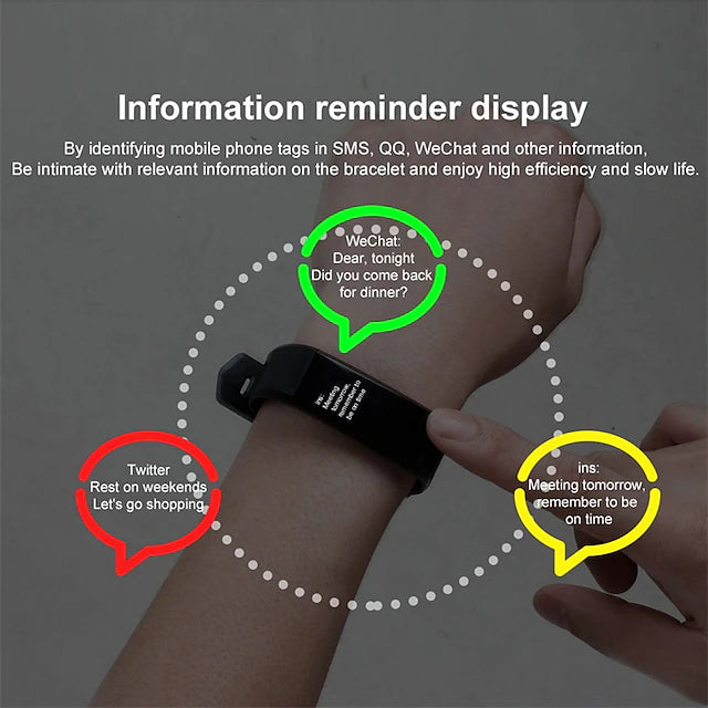 ID115 PLUS Smart Watch 0.49 inch Smart Band Fitness Bracelet Bluetooth Pedometer