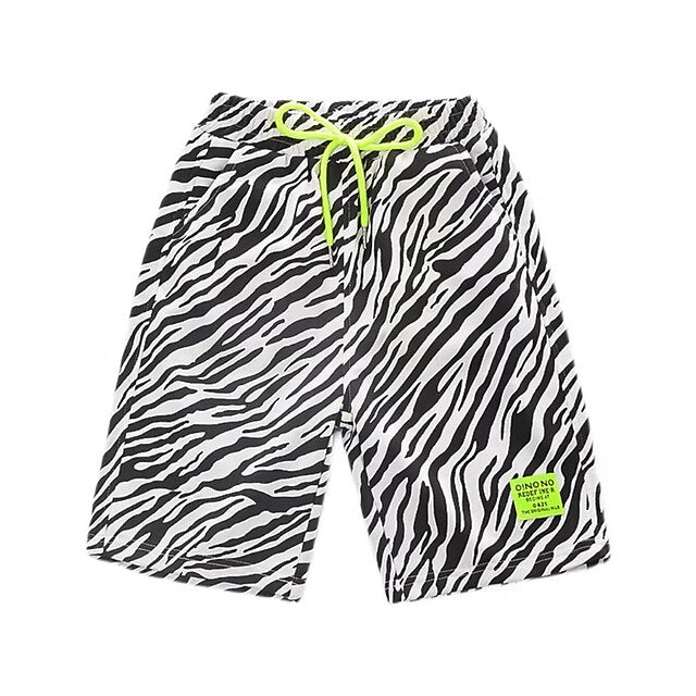 Kids Boys Shorts Stripe Lightweight Shorts Outdoor Adorable Daily White