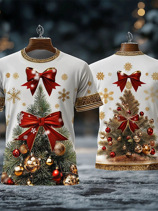 Christmas Men's Christmas Costume 3D T-shirts Tree Snowflake Fashion