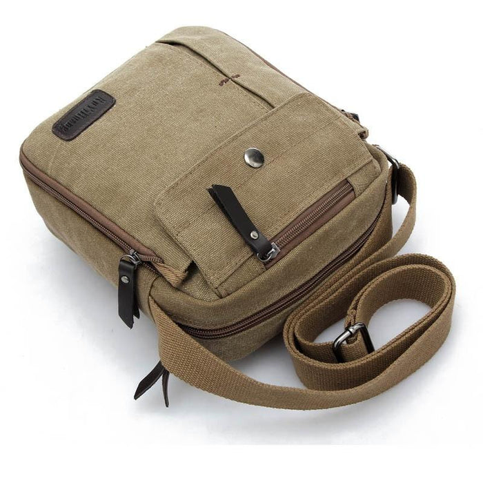 Pockets Functional Man Women Canvas Shoulder Bags Sling Casual Outdoor Sport Travel Hiking Bags
