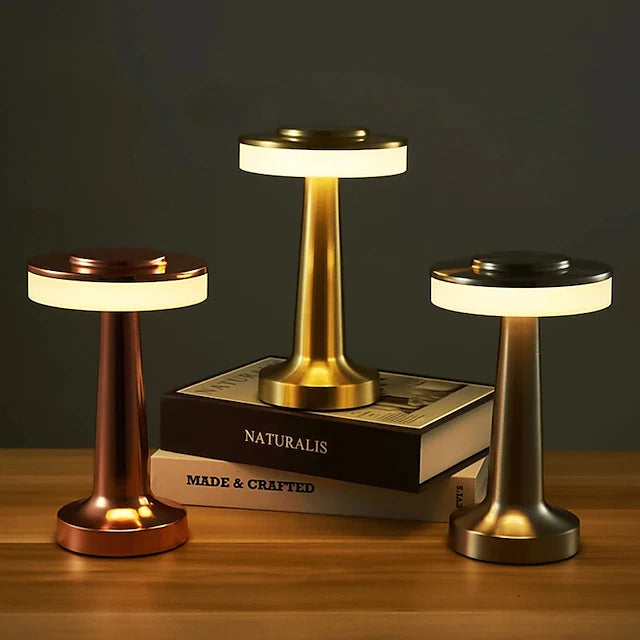 Retro Touch Led Charging Table Lamp Creative Dining Hotel Bar Coffee Table Lamp