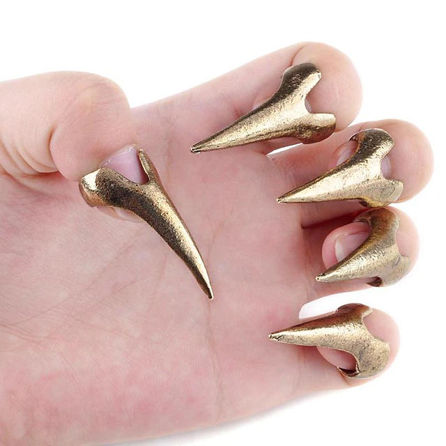 10 Pcs Finger Claws Cosplay Claws Rings Full Finger Set Retro Metal Nail Punk Rock Nail Finger Armor Gothic