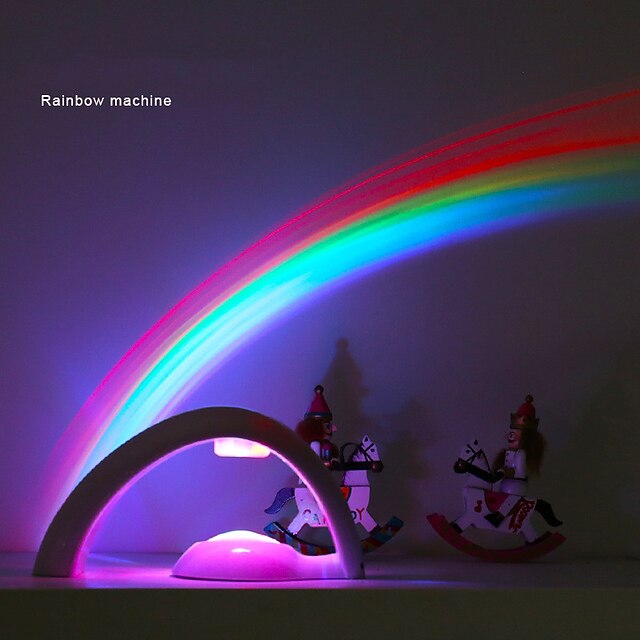 LED Night Light Rainbow Projector 3D LED Projection Lamp Night Scape