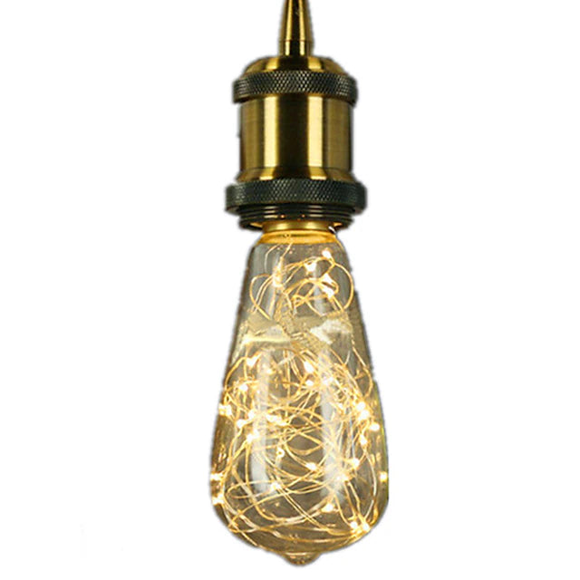 Holiday Decoration Light Bulb 4pcs 1pcs ST64 String Light Bulb Retro Art Design