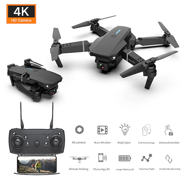 E88Pro Foldable GPS drone with 4K Ultra HD camera Adult quadcopter