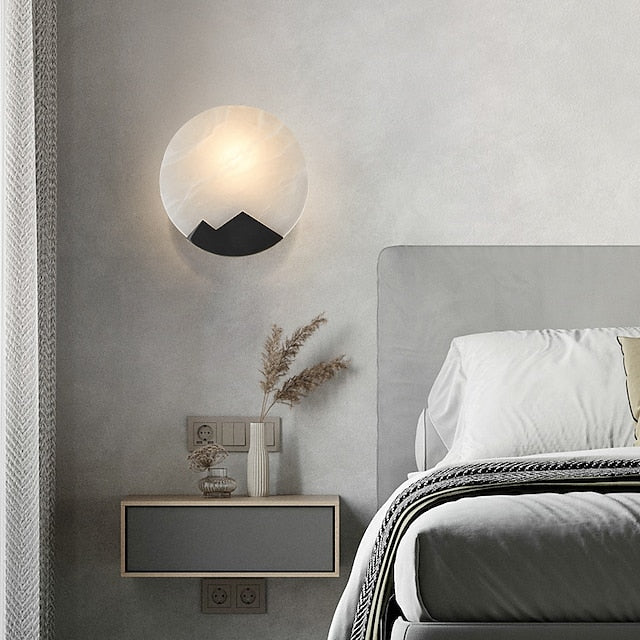 LED Wall Lamps Marble Neutral White Wall Sconces Modern Contemporary Style