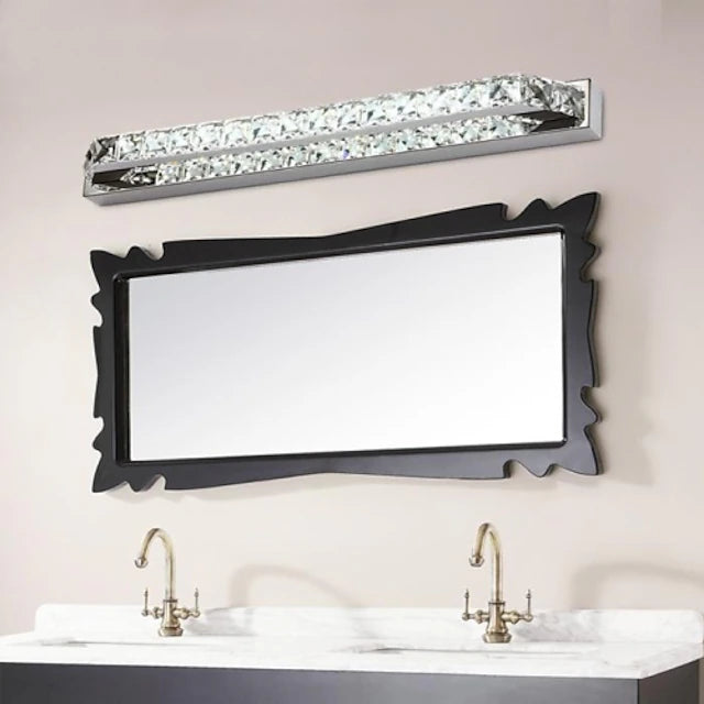 LED Mirror Front Lamp Crystal Stainless Steel 14W 56cm Bathroom