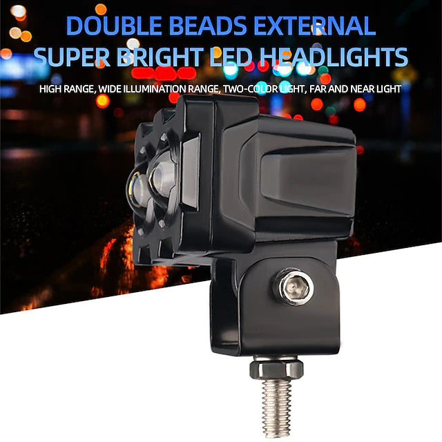 2pcs Motorcycle Fog Lights Switch High Low Flash LED Scooter Fog