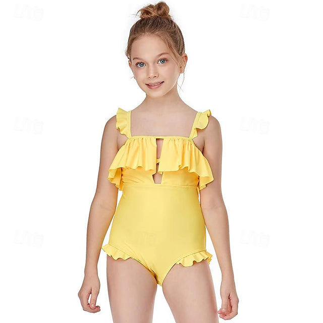 Toddler Swimsuit Kids Baby Girls Summer One-Piece Bow Print One-Piece Swimsuit