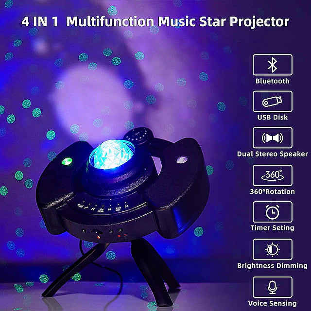 Star Galaxy Projector Light 116 Remote Control with Bluetooth Music Speaker
