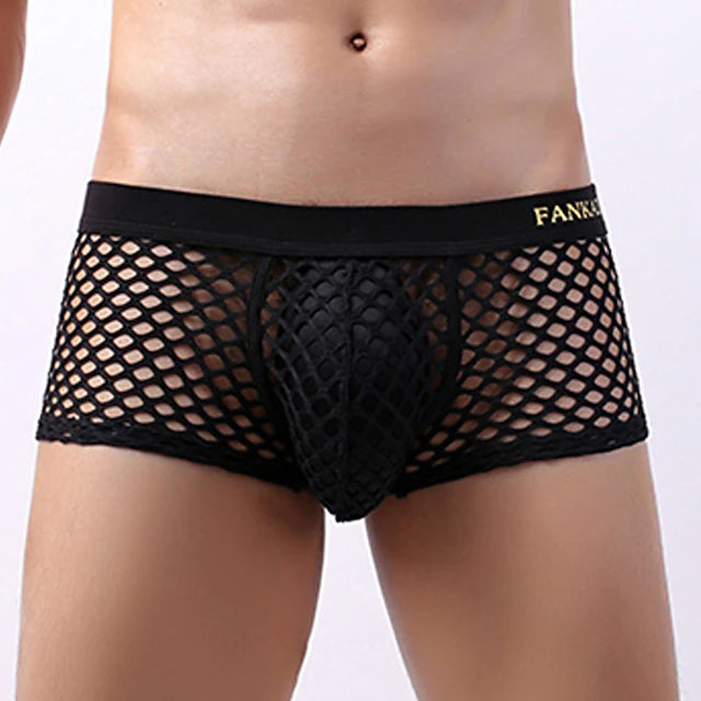 Men's 1pack Underwear Basic Panties Boxers Underwear Briefs Hole Print