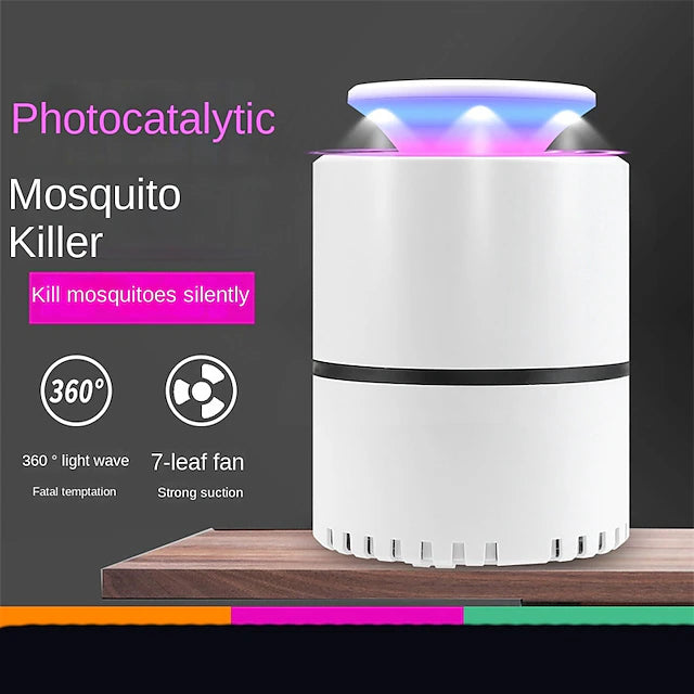 LED Mosquito Killer Lamp USB Night Light Rechargeable Portable Mute Mosquito Repellent Bug Zapper