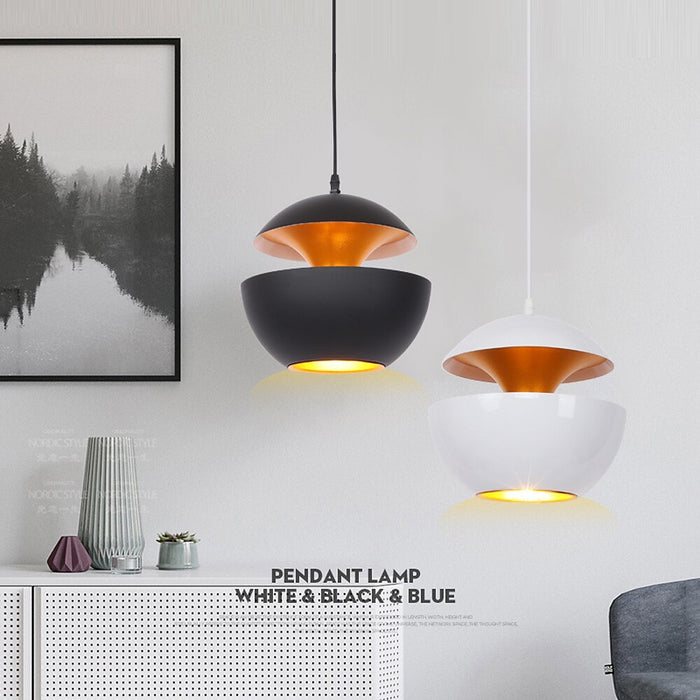 LED Pendant Light Ceiling Lamp 25cm 35cm Round Simple Design Black Gold WhiteGold E27/E26 I LED