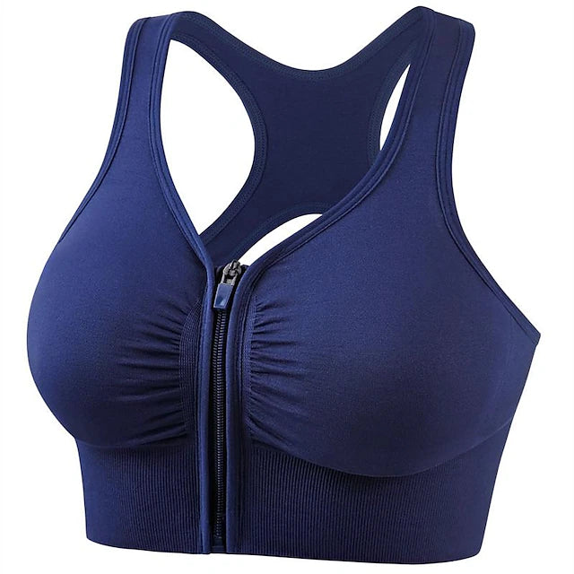 Women's High Support Sports Bra Running Bra Seamless Racerback Bra Top Padded Yoga Fitness