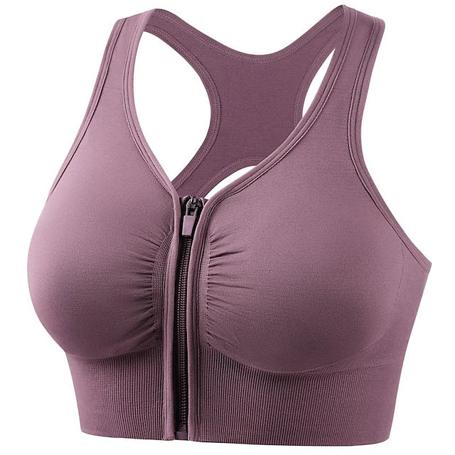 Women's High Support Sports Bra Running Bra Seamless Racerback Bra Top Padded Yoga Fitness