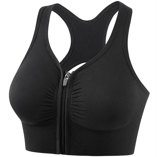 Women's High Support Sports Bra Running Bra Seamless Racerback Bra Top Padded Yoga Fitness