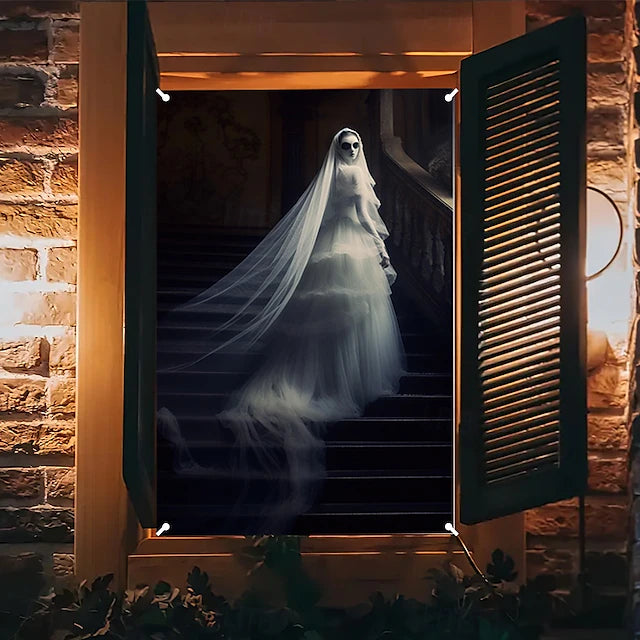 Halloween Door Decorations Halloween Door Covers Ghost Door Tapestry Door Curtain