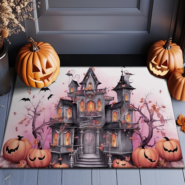 Halloween Decorations Spooky Doormat Kitchen Mat Floor Mat Non-Slip