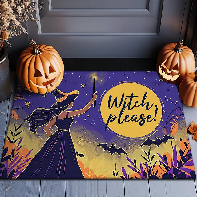 Halloween Decorations Doormat Witch Castle Kitchen Mat Floor Mat Non-Slip