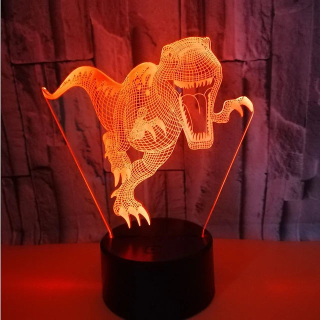 Dinosaur Gifts 3D Night Light for Kids with Remote Control 16 Colors