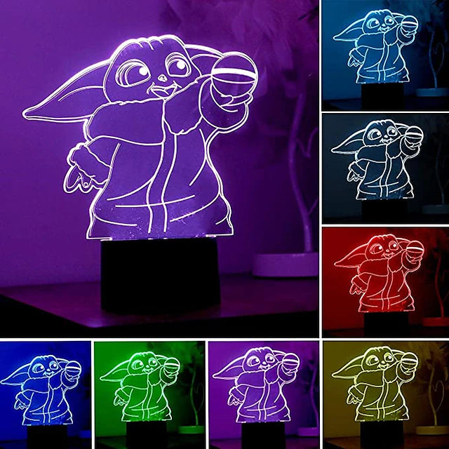 16 Colors 3D Night Light 3 Pattern Hologram Effect Led Illusion Table Lamp
