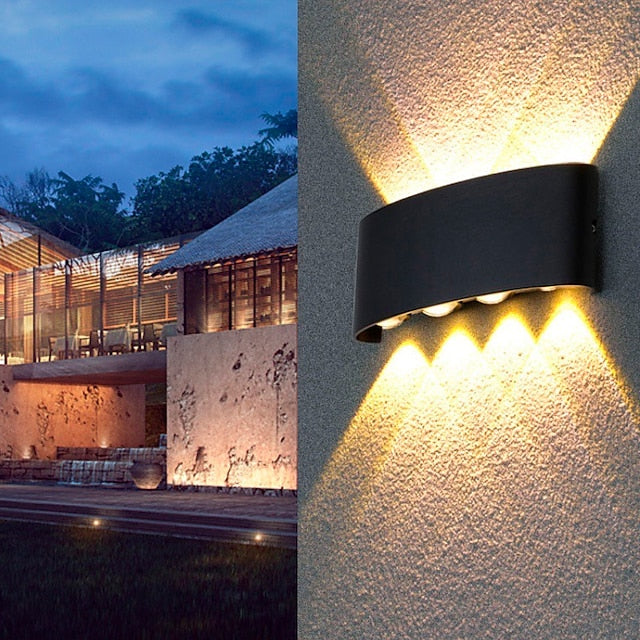Outdoor Wall Lights 8W LED Aluminum Wall Lamp Sconce Indoor Up Down IP65