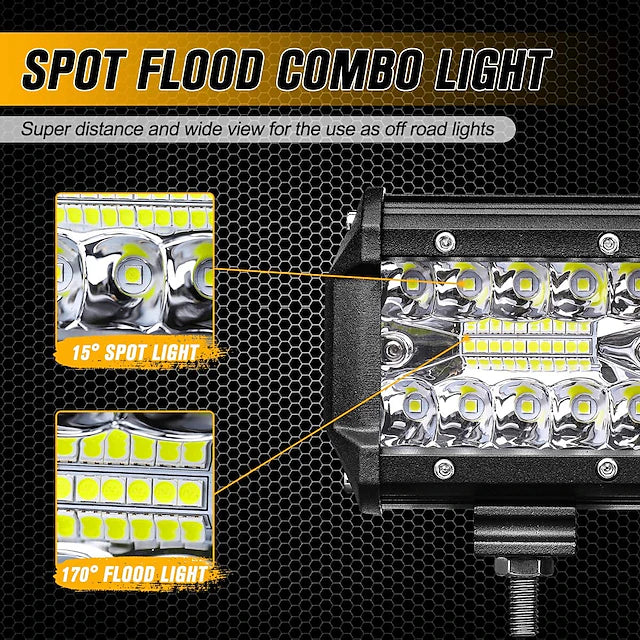 2PCS LED Light Bar 2PCS 60W 4 Inch Flood Spot Combo LED Work Light Pods
