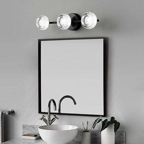 Vanity Lighting IP20 1/2/3 Head Mirror Front Lights Iron Acrylic Black Household Fashion Retractable