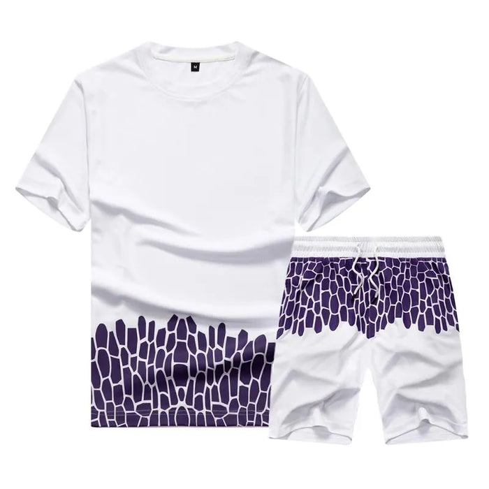 Men's T-shirt Suits Tracksuit Tennis Shirt Shorts and T Shirt Set Graphic Tee Color Block Crew Neck