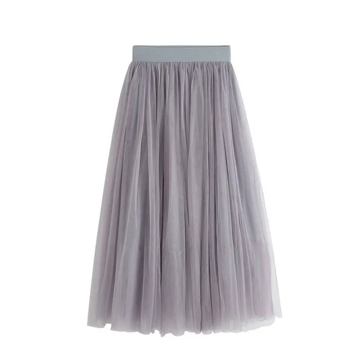 Breathable Ballet Skirts Ballroom Solid Tulle Women‘s Training Performance High Polyester Chiffon
