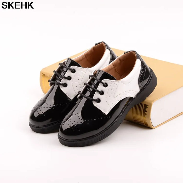 Boys Girls' Flats Daily Dress Shoes Casual School Shoes Patent Leather Waterproof Breathability Non-slipping