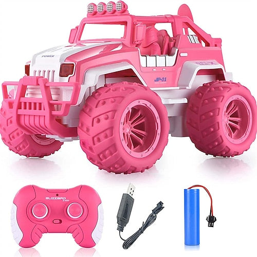112 Remote Control Off-Road Vehicle Pink Girl Remote Control Car Oversized Climbing Car Children's Toy Car Gift