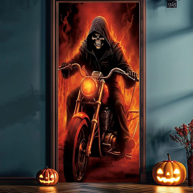 Halloween Door Decorations Skeletons Halloween Door Covers Door Tapestry Door Curtain