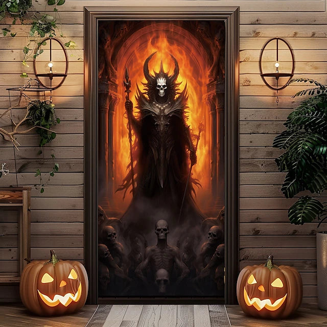 Halloween Door Decorations Skeletons Halloween Door Covers Door Tapestry Door Curtain