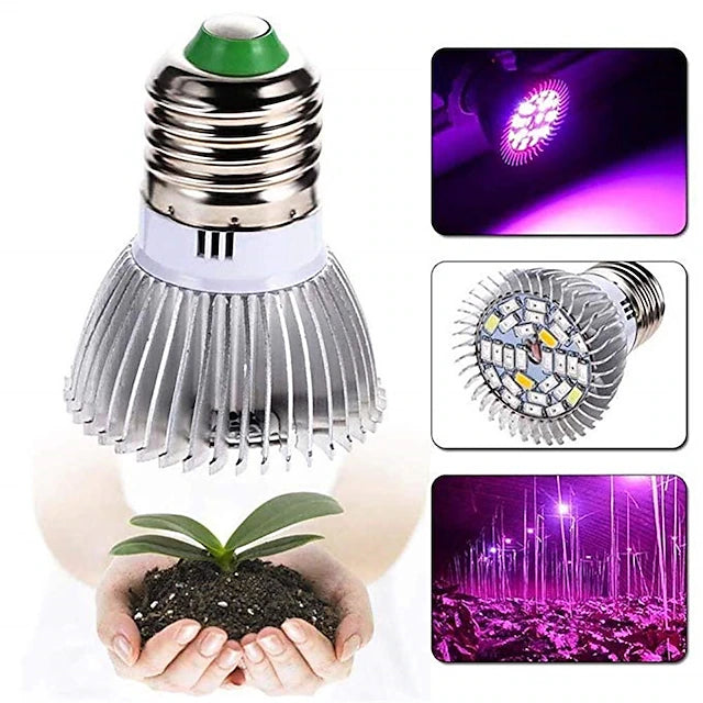 4pcs Full Spectrum Led Grow light Bulb E26 E27 GU10 E14 28leds Grow Plant Light for Hydroponics
