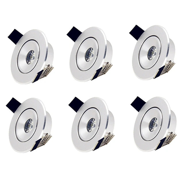 6pcs 2 W 1 LED Beads Easy Install Recessed LED Recessed Lights