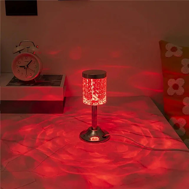 Crystal Lamp Atmosphere Table Lamp 16 Color Remote Control USB Power Supply