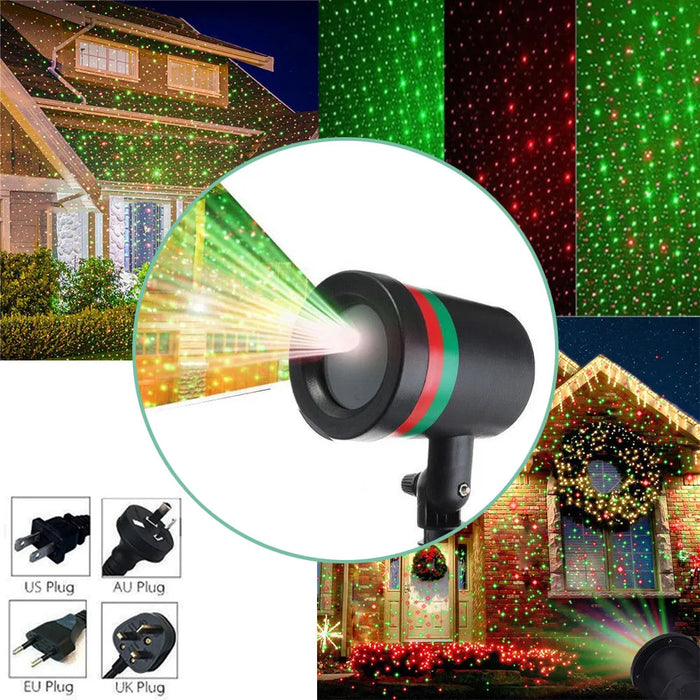 Christmas Projector Outdoor Moving Full Sky Star Laser Projector Lamp Red and Green