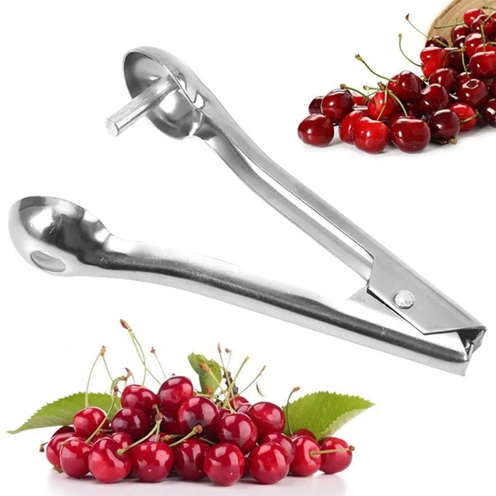 Cherry Pitter Tool, Stainless Steel Cherry Corer Pitter Portable Cherry Seed Remover Pitting Tool for Kitchen,
