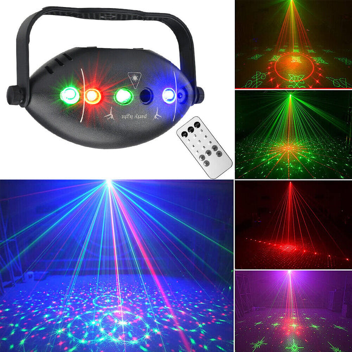 Stage Party DJ Lights Laser Projector Music Party Lamp Disco Club Home Festive Decoration With Remote Control