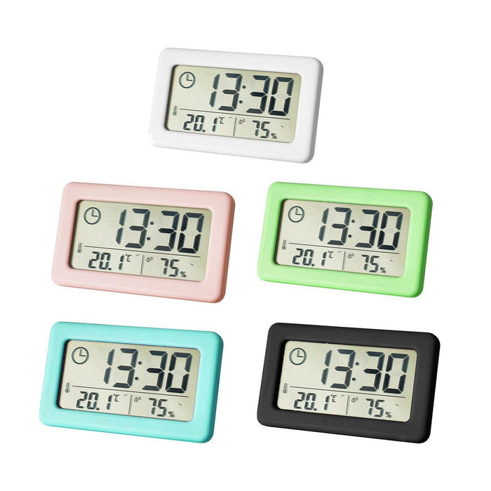 LCD Digital Clock Mute Desktop Clock Temperature Sensor Battery Powered LED Electronic Alarm Clocks
