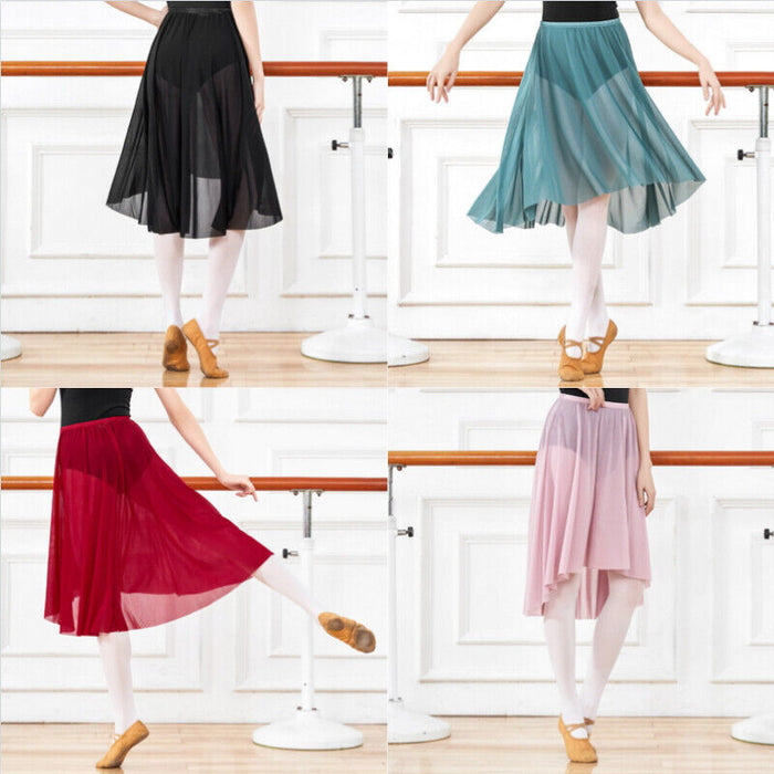 Breathable Ballet Skirts Pure Color Women‘s Training Performance High Tulle