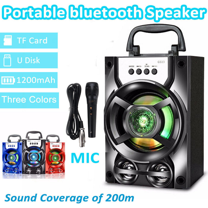 Bluetooth 5.1v Portable PA Speaker With/without Microphone Color Changing