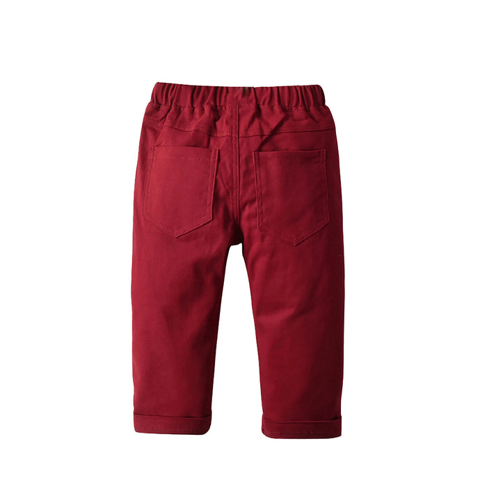 Kids Boys Pants Trousers Solid Color Windproof Comfort Pants School Adorable